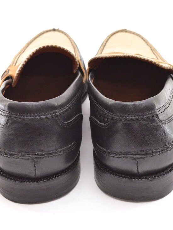 Men Paul Fredrick Glenn Black Tan Penny Loafers 12 M main image 6